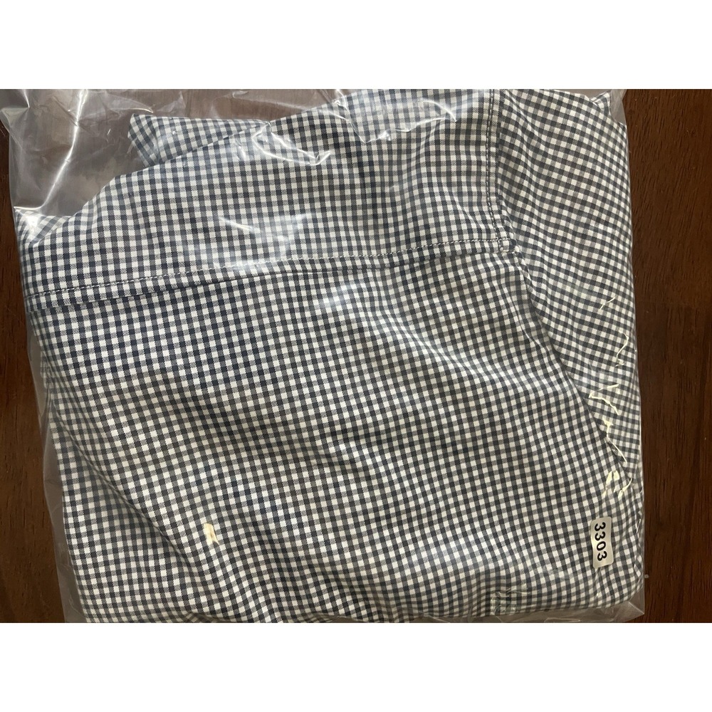 Peter Millar Shirt Womens Large Navy Gingham Plaid Performance Georgia Tech Logo - Picture 8 of 8